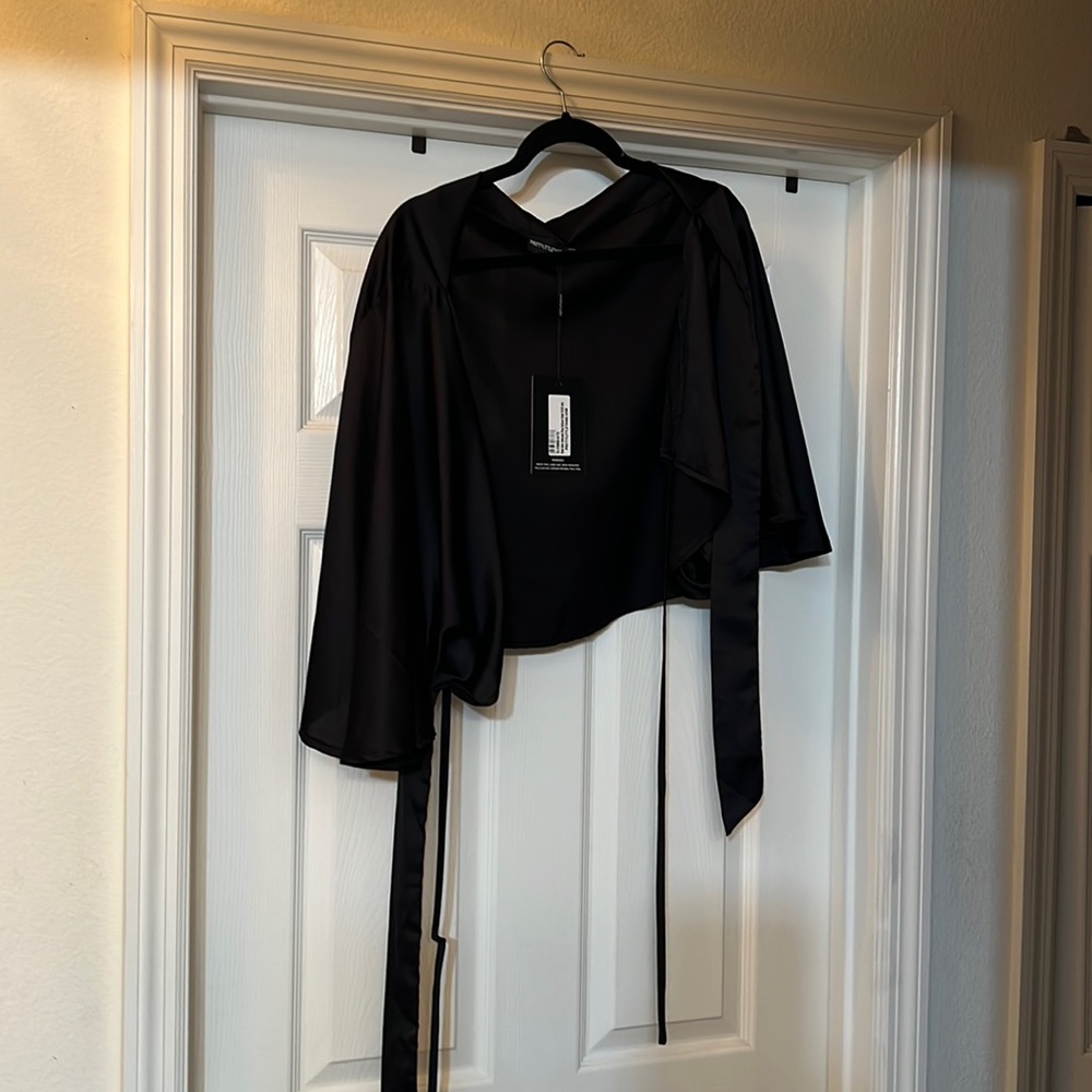 PrettyLittleThing: Black Dress Wrap: Size 10